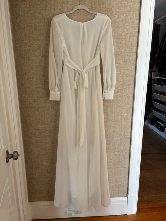 Baltic Born White Long Sleeve Wrap Maxi Dress - Picture 6 of 6